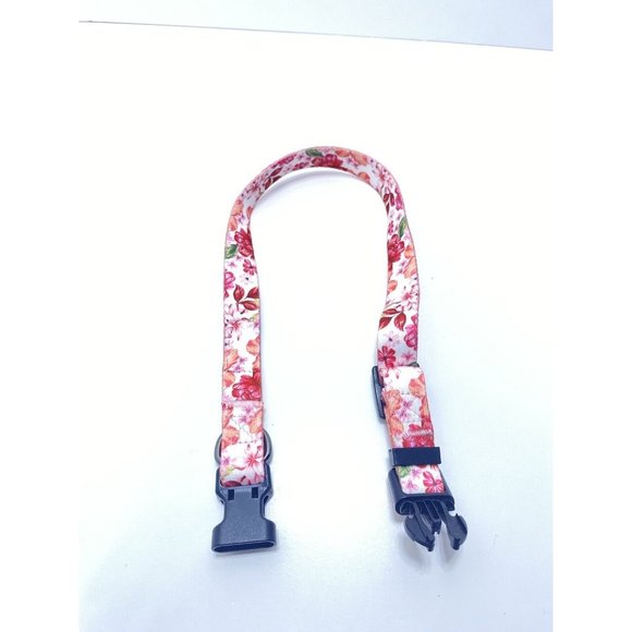 Dog Collar Medium Adjustable Pink Floral Peony Collar - Picture 2 of 6
